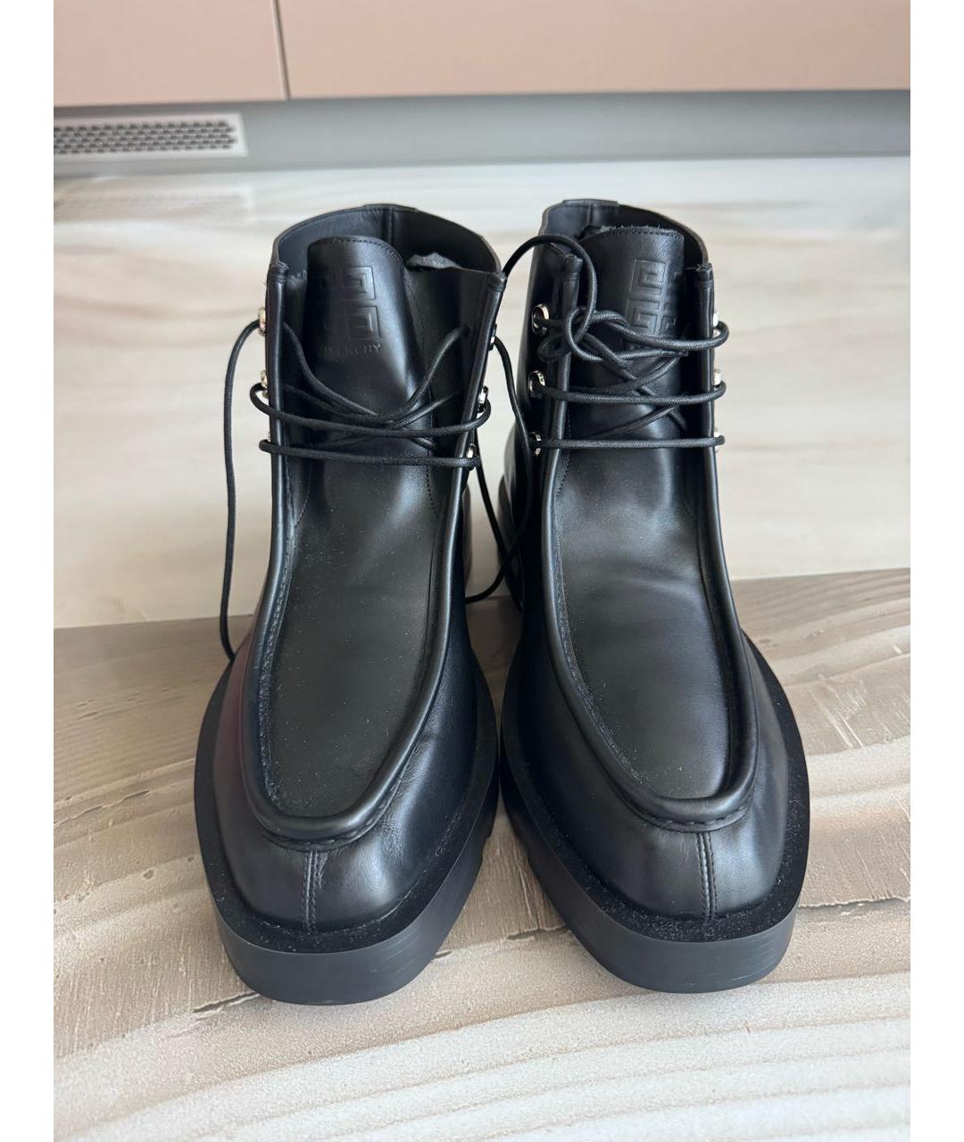 GIVENCHY Черные кожаные ботинки, фото 2
