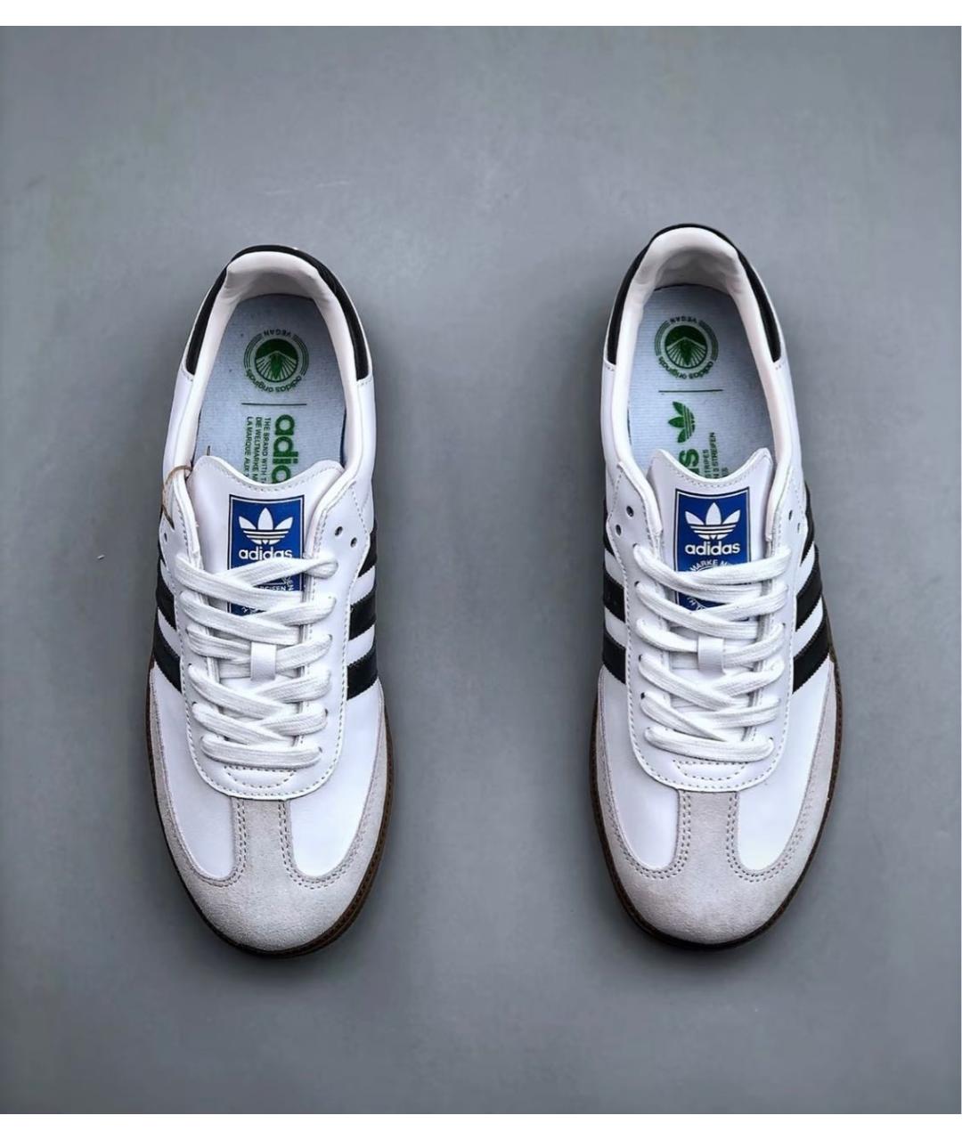 ADIDAS Белые кожаные кеды, фото 2