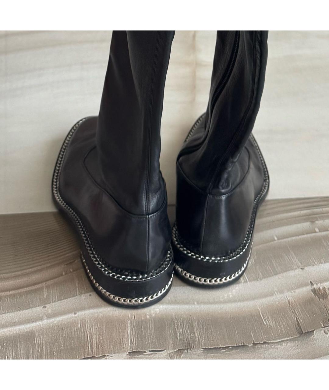 GIVENCHY Черные кожаные ботфорты, фото 3