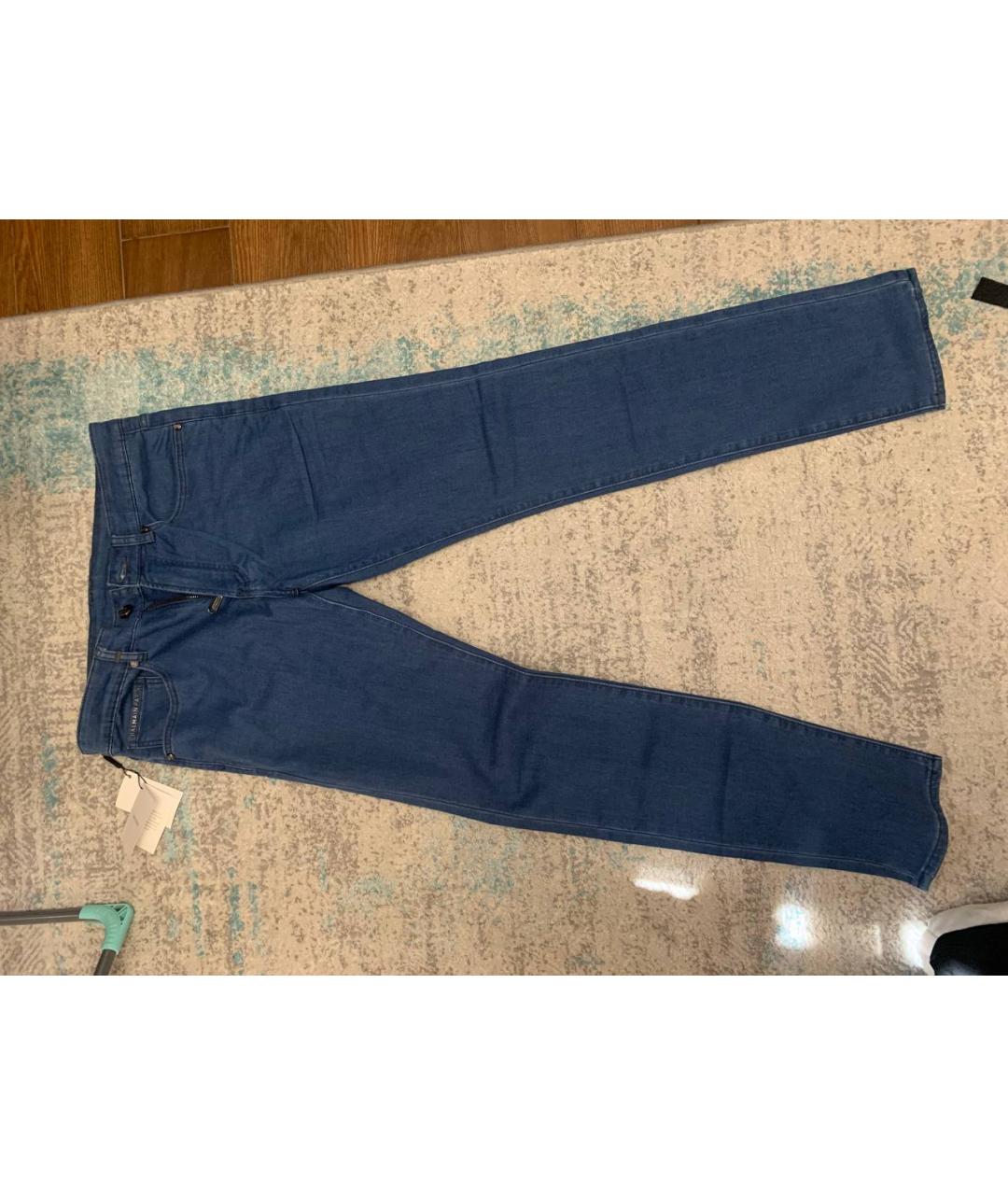 BALMAIN Синие хлопко-эластановые прямые джинсы, фото 5