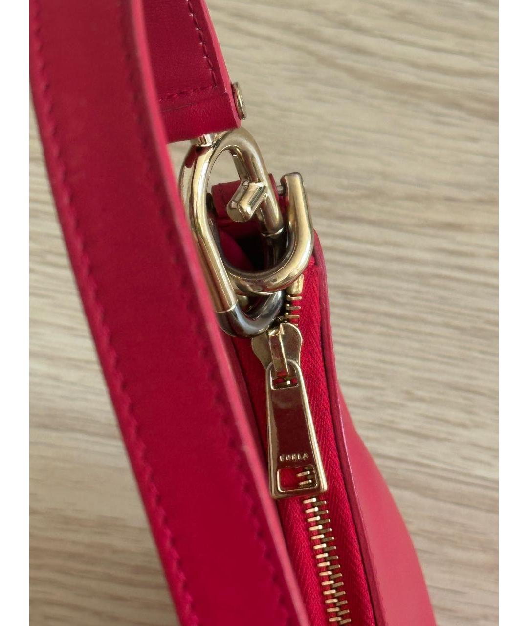 FURLA Розовая кожаная сумка с короткими ручками, фото 3