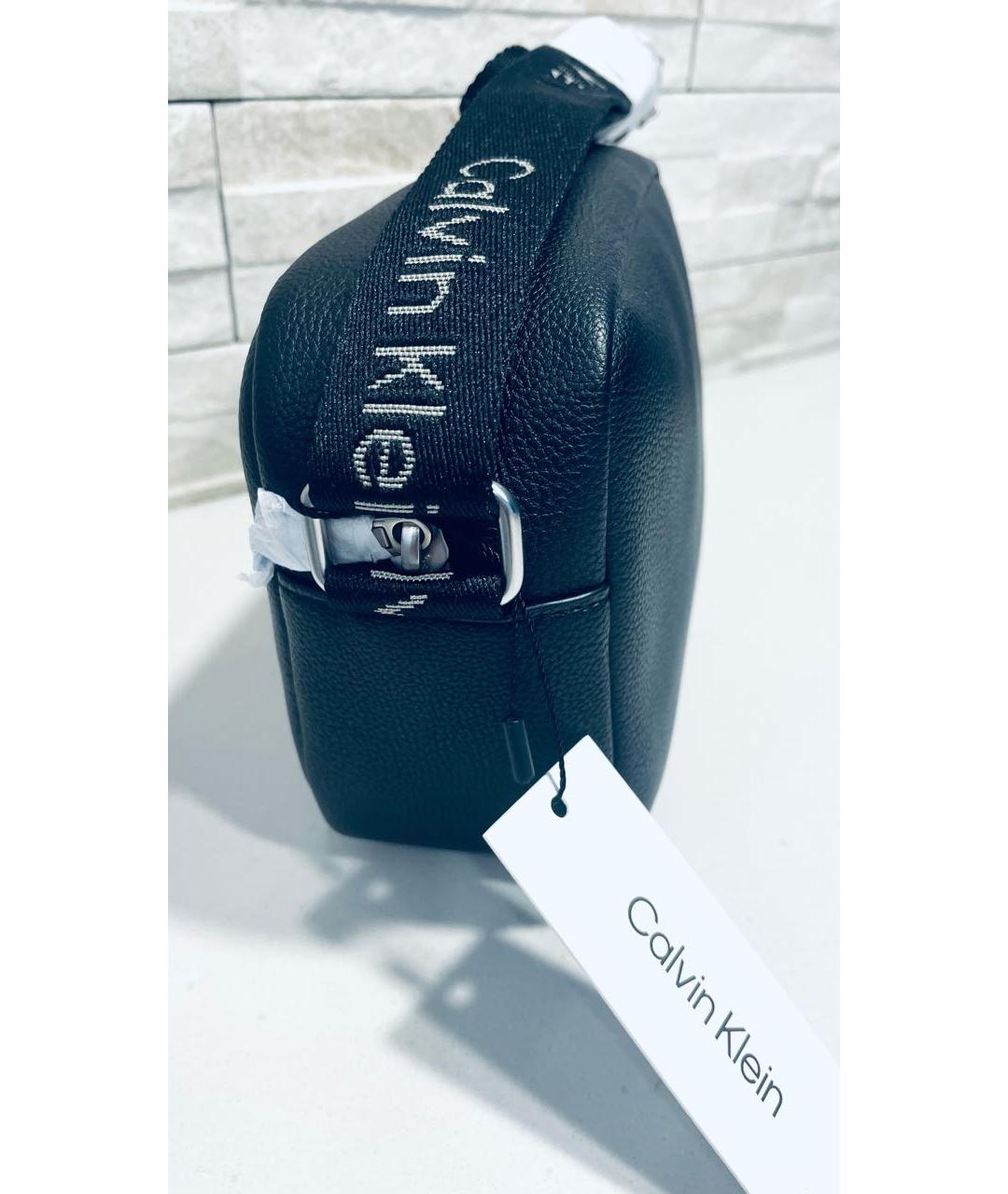 CALVIN KLEIN Черная сумка через плечо из искусственной кожи, фото 3