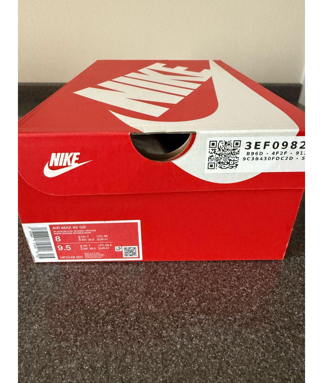 NIKE Черные кожаные низкие кроссовки / кеды, фото 6