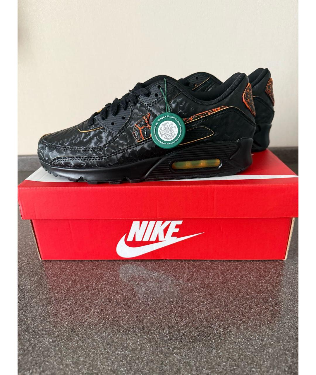 NIKE Черные кожаные низкие кроссовки / кеды, фото 5