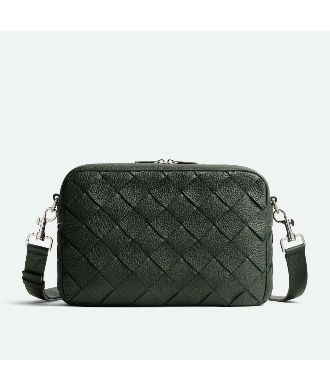 BOTTEGA VENETA Зеленая кожаная сумка на плечо, фото 5