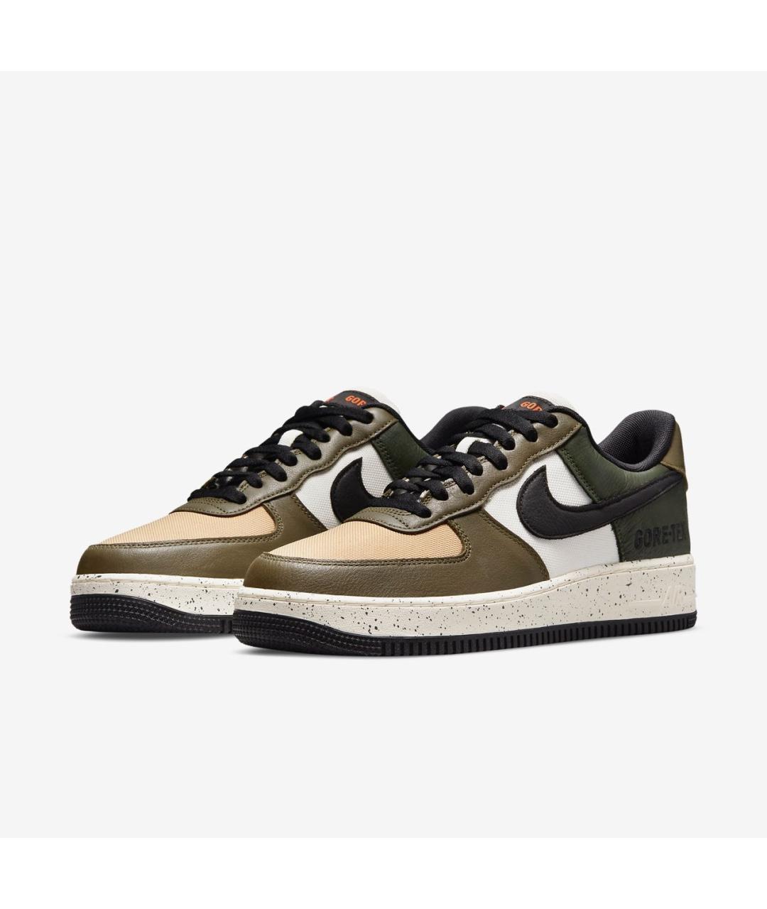 NIKE Зеленые кожаные низкие кроссовки / кеды, фото 2
