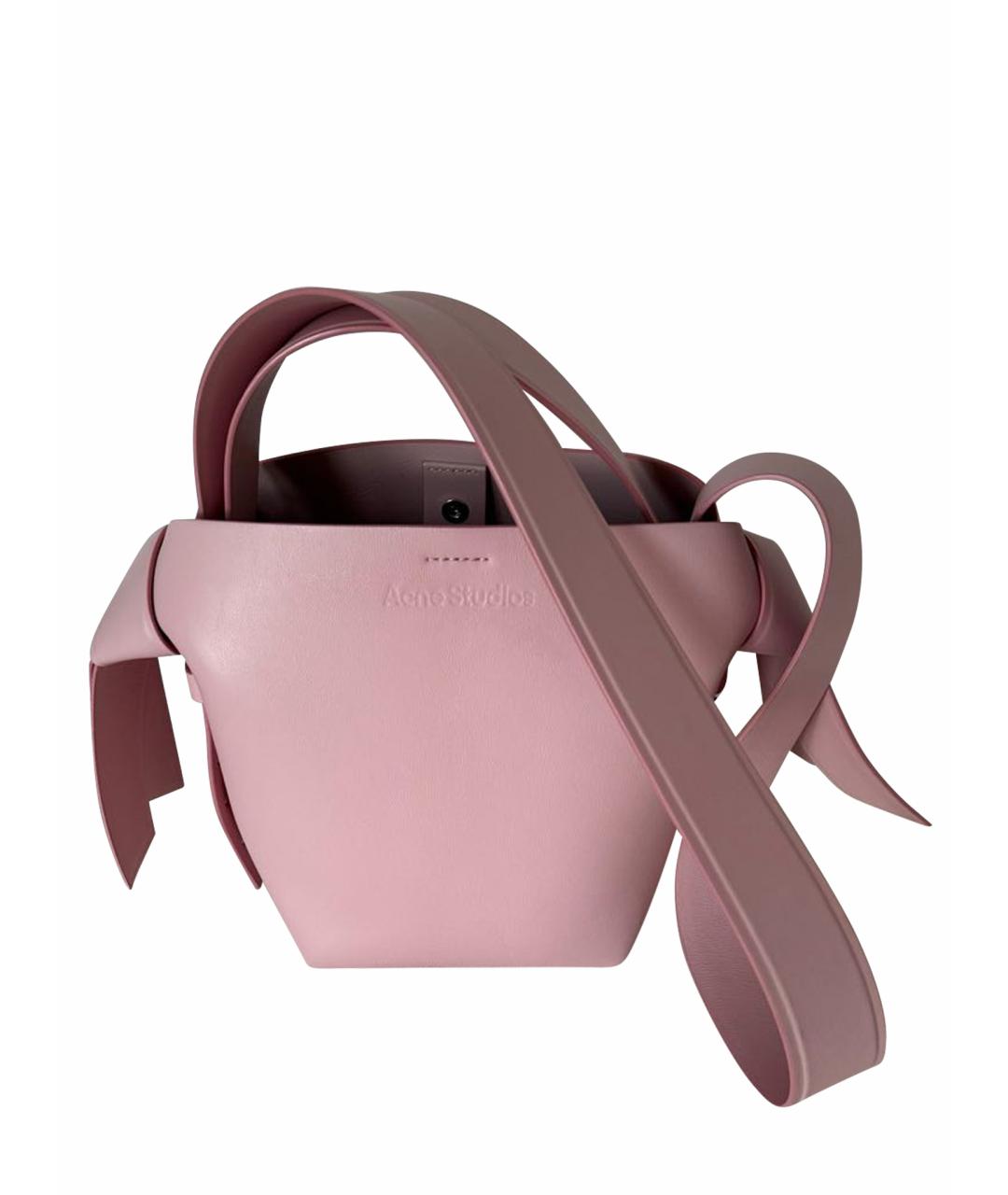ACNE STUDIOS Розовая кожаная сумка через плечо, фото 1