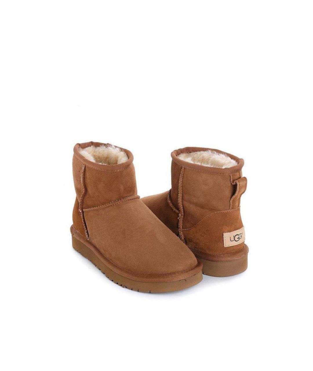 UGG AUSTRALIA Коричневые замшевые полусапоги, фото 4