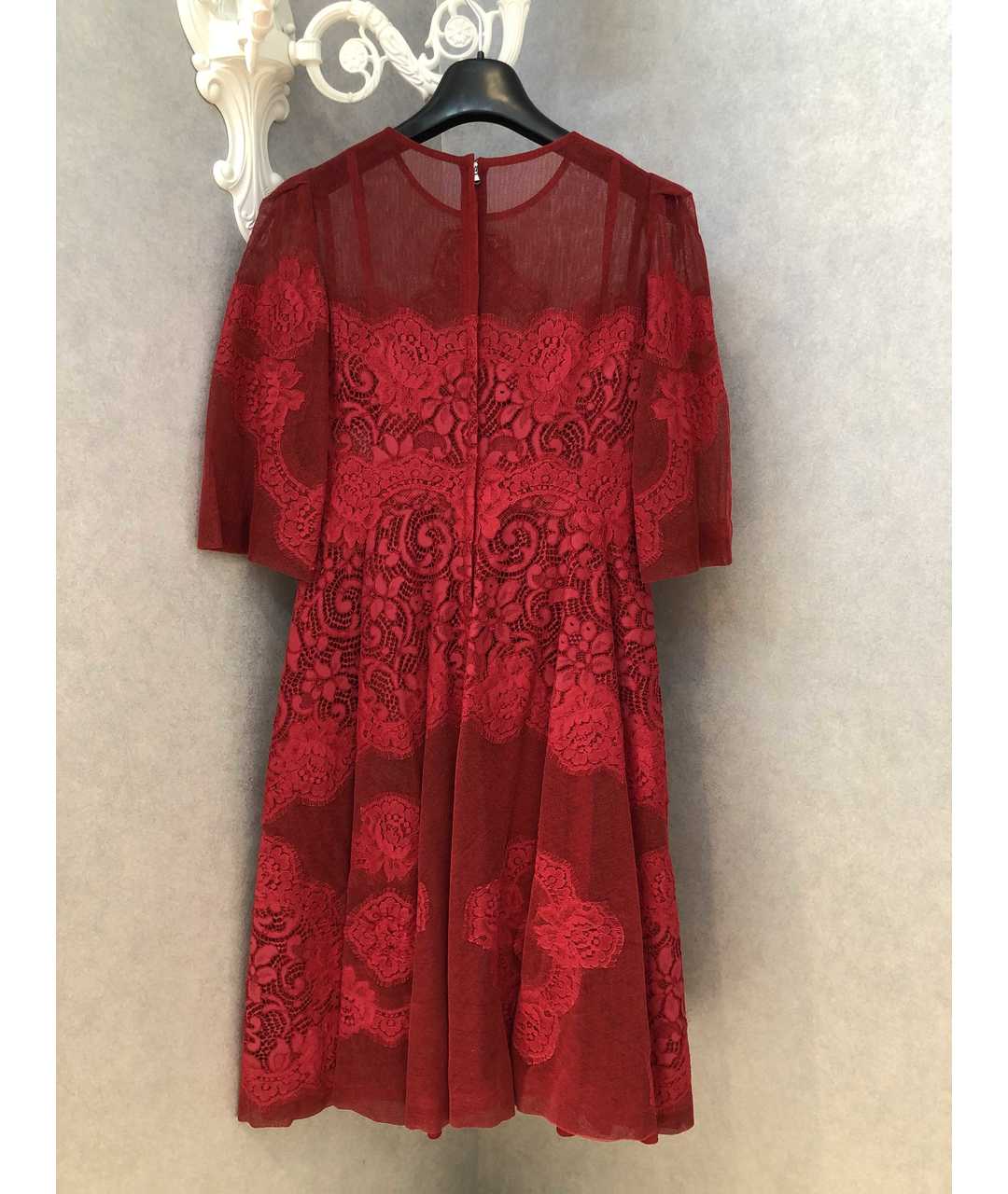 DOLCE&GABBANA Красное хлопко-эластановое коктейльное платье, фото 2