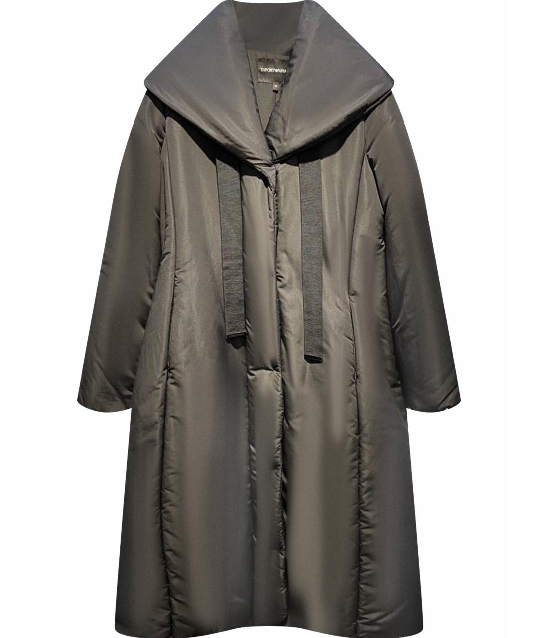 EMPORIO ARMANI Черное пальто, фото 1