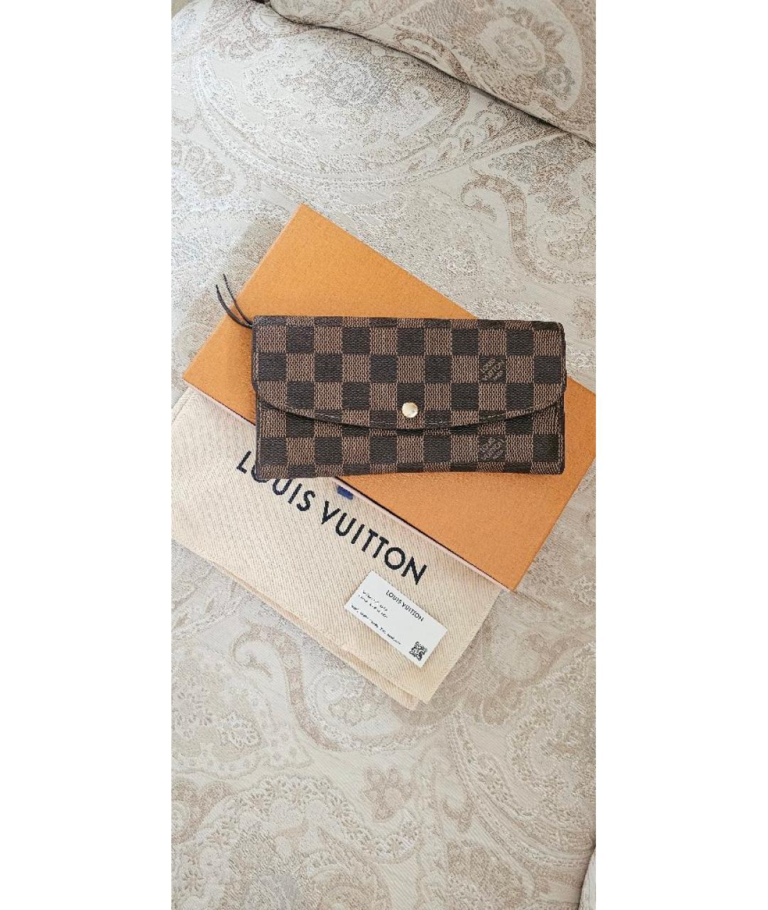 LOUIS VUITTON Коричневый кошелек, фото 10