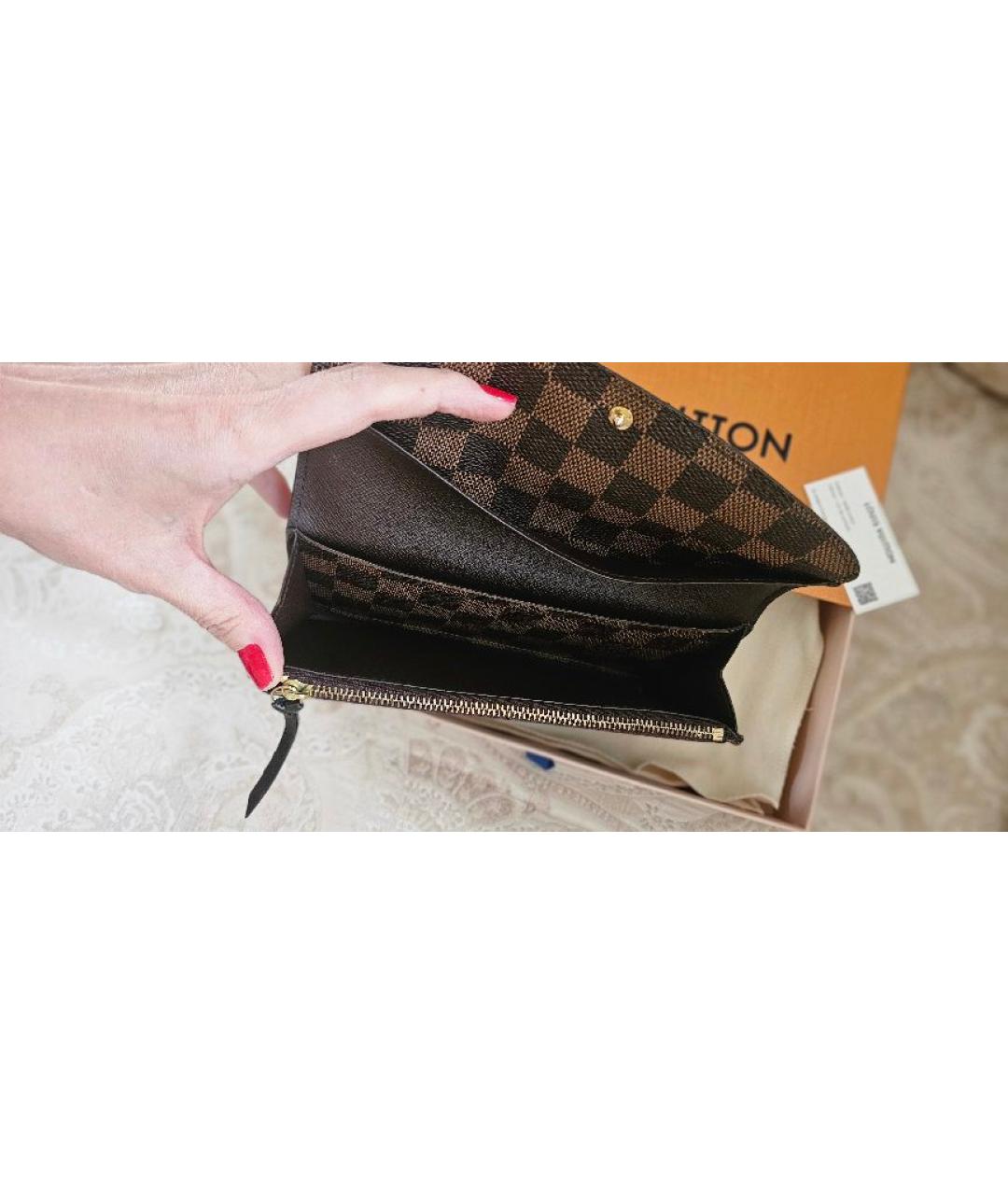 LOUIS VUITTON Коричневый кошелек, фото 4