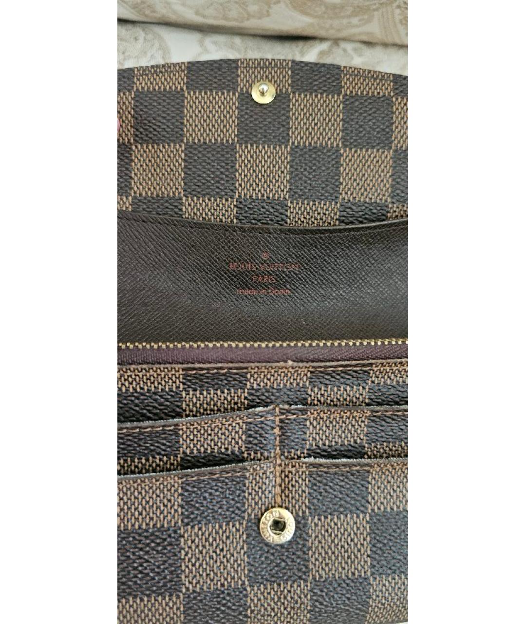 LOUIS VUITTON Коричневый кошелек, фото 7