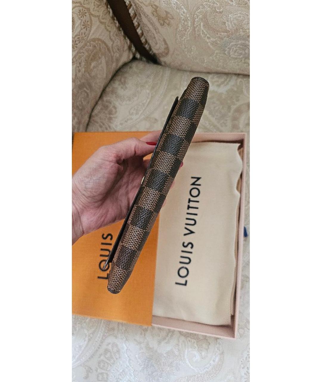 LOUIS VUITTON Коричневый кошелек, фото 8