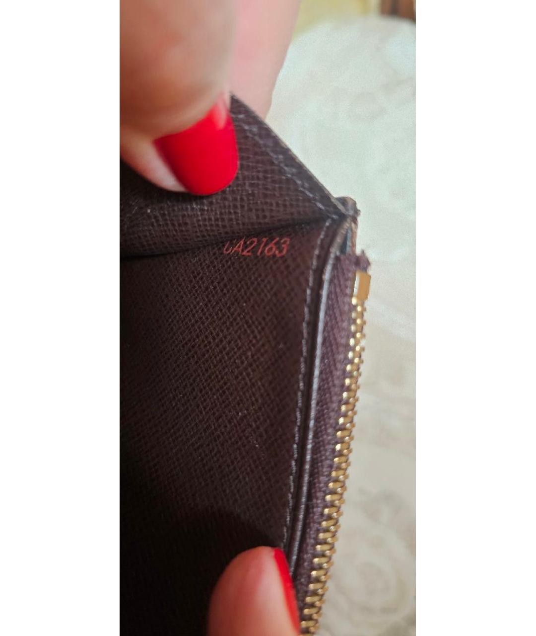 LOUIS VUITTON Коричневый кошелек, фото 6