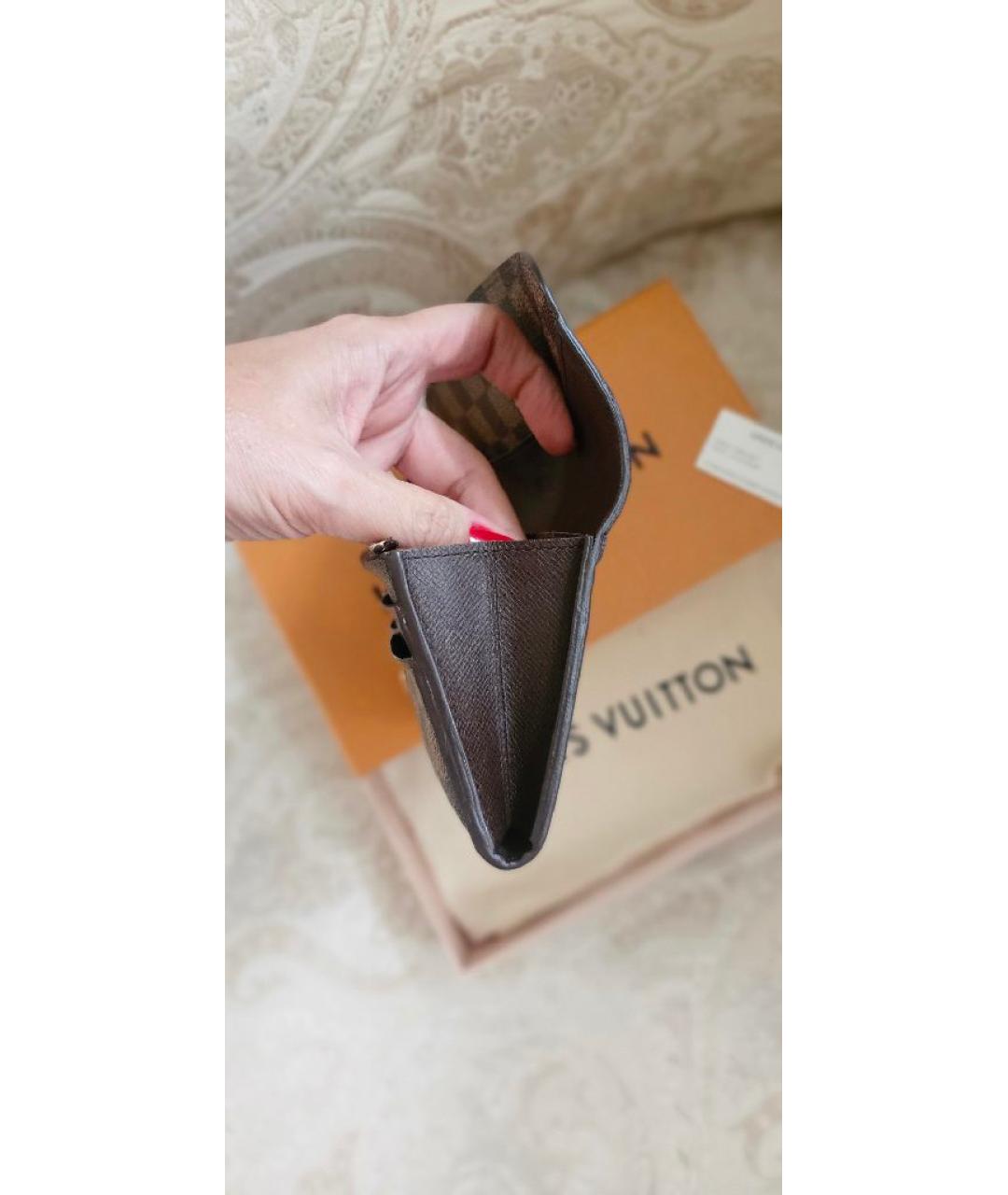 LOUIS VUITTON Коричневый кошелек, фото 9