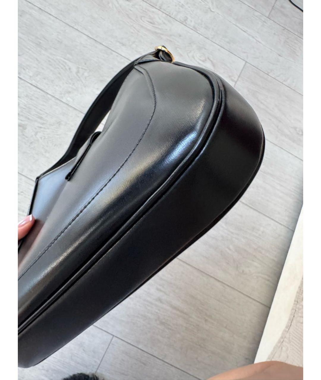 GUCCI Черная кожаная сумка с короткими ручками, фото 6
