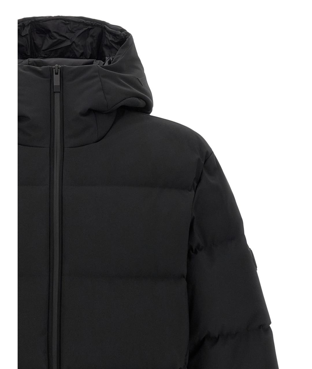 MONCLER Черный полиэстеровый пуховик, фото 3