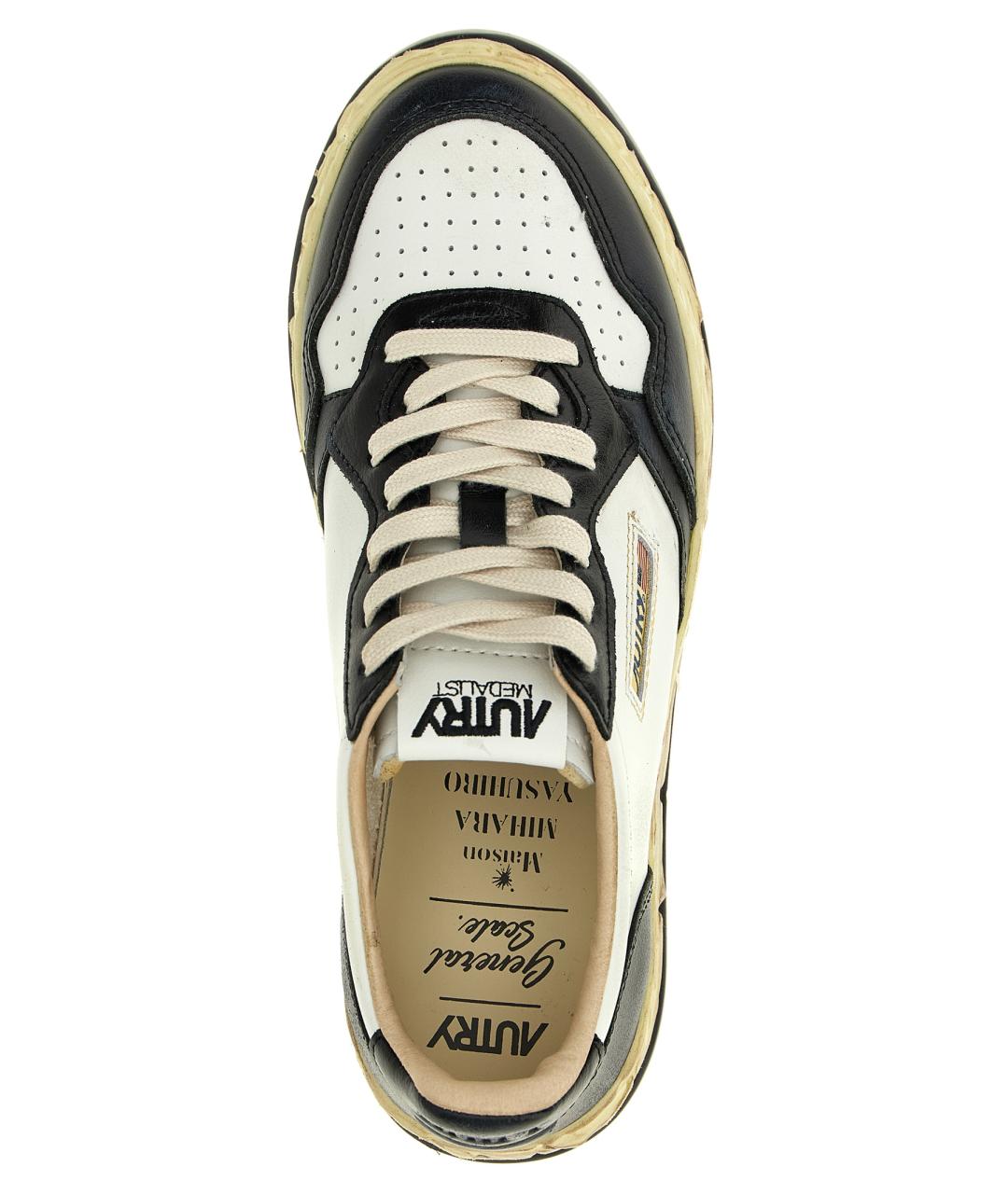 AUTRY Белые кожаные низкие кроссовки / кеды, фото 4