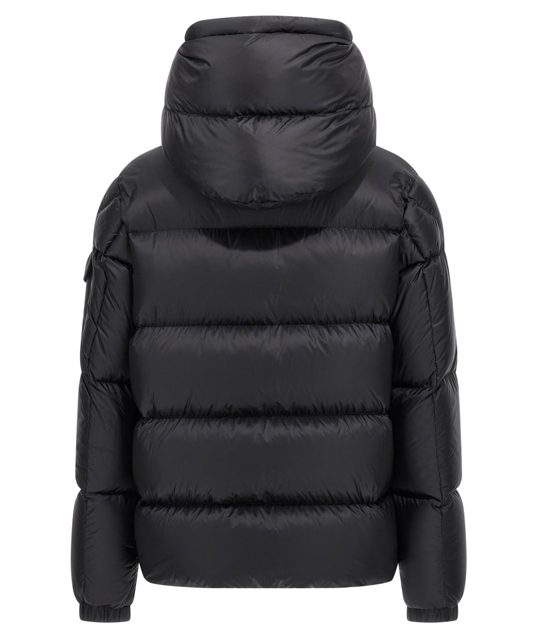 MONCLER Черный полиамидовый пуховик, фото 3