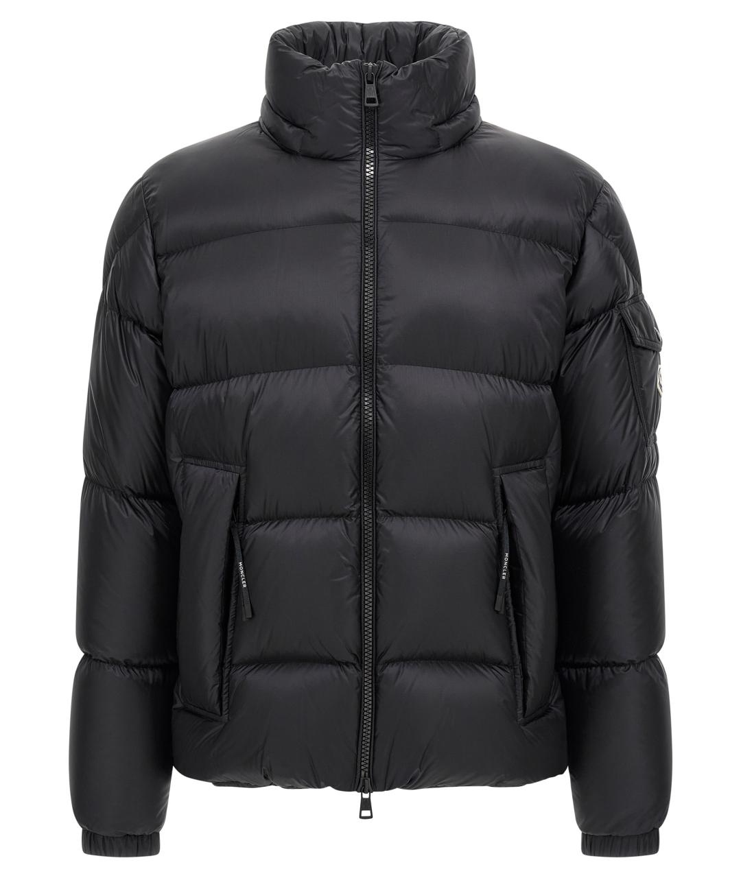 MONCLER Черный полиамидовый пуховик, фото 2