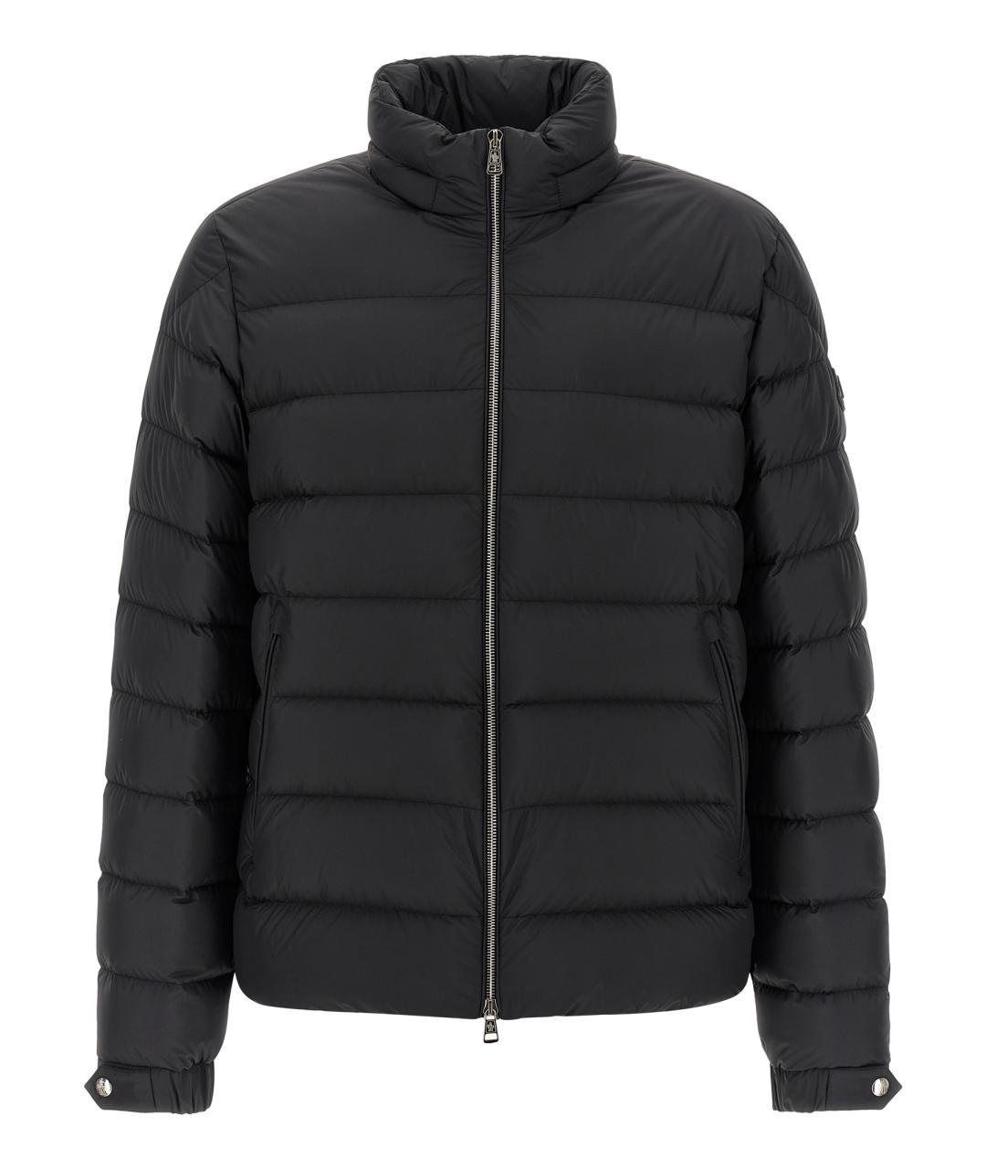 MONCLER Черный полиэстеровый пуховик, фото 2