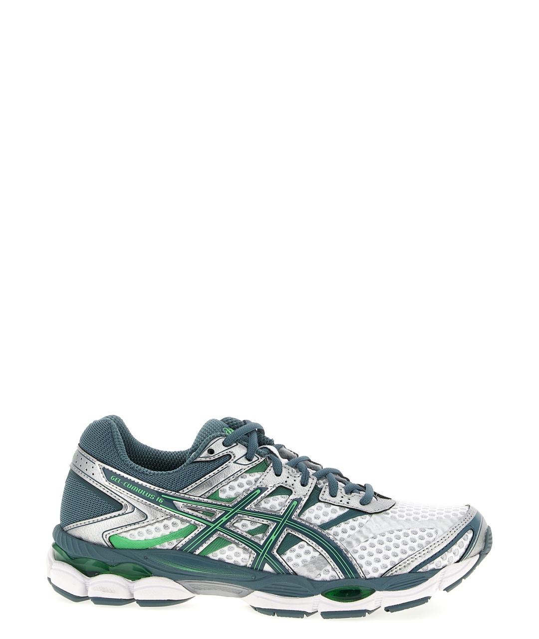 ASICS Зеленые кожаные кроссовки, фото 1