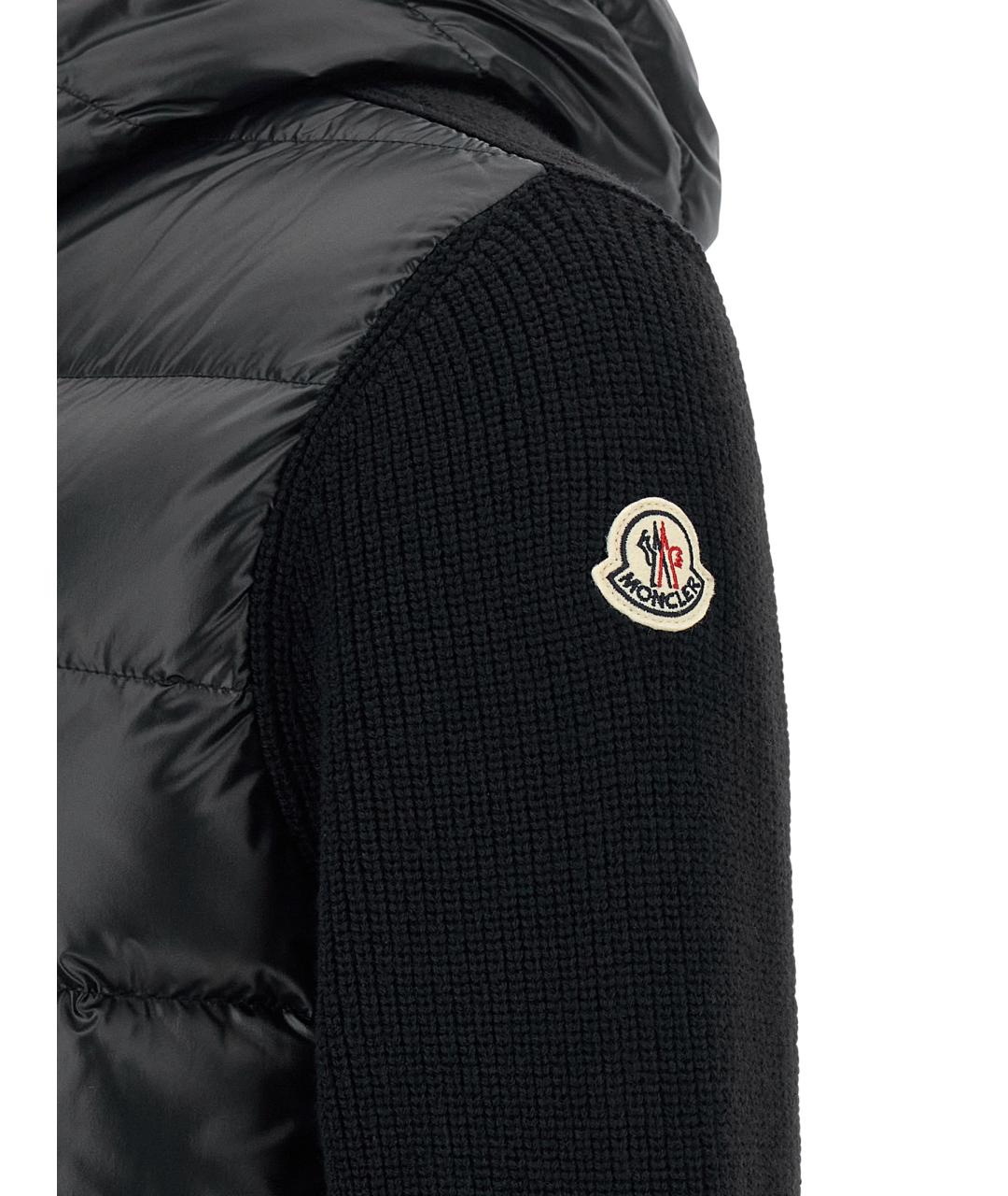 MONCLER Черный шерстяной джемпер / свитер, фото 4