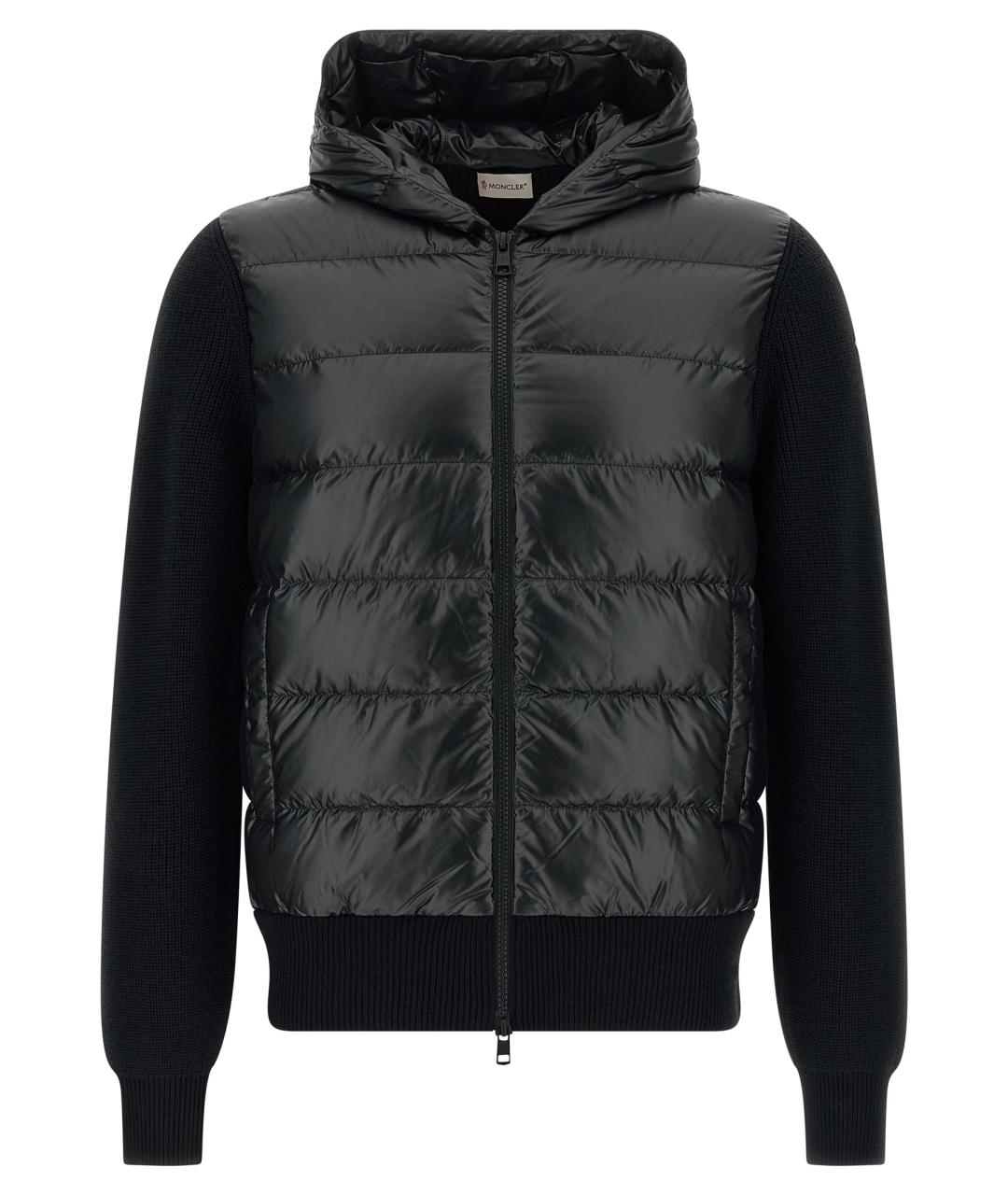 MONCLER Черный шерстяной джемпер / свитер, фото 1