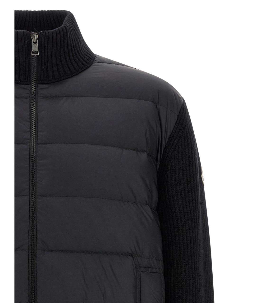 MONCLER Черный полиамидовый джемпер / свитер, фото 3