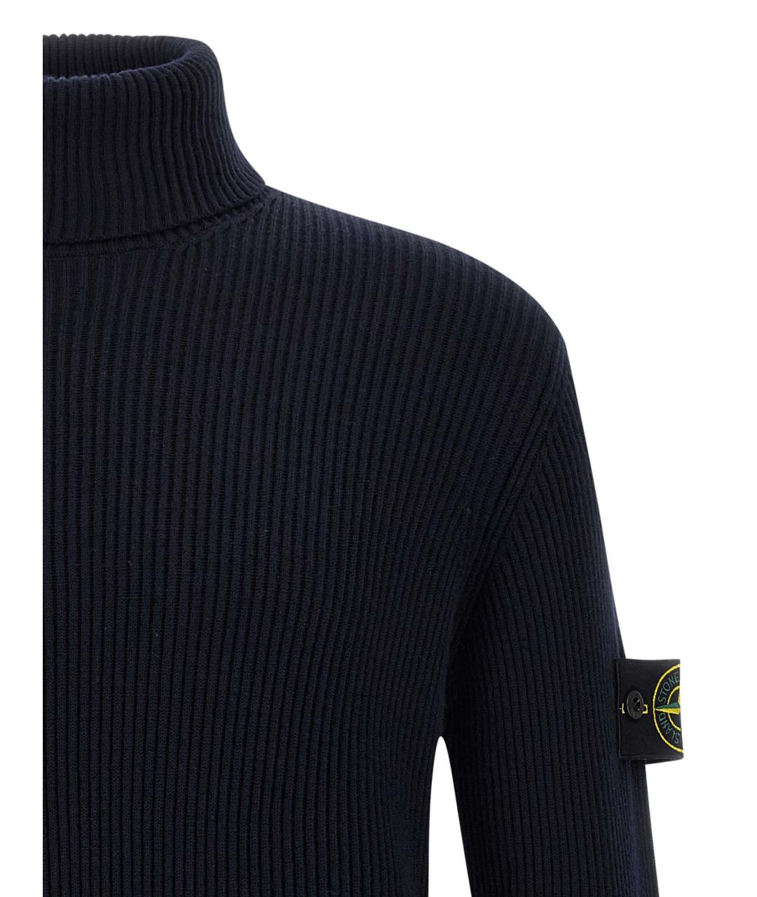 STONE ISLAND Синий шерстяной джемпер / свитер, фото 3