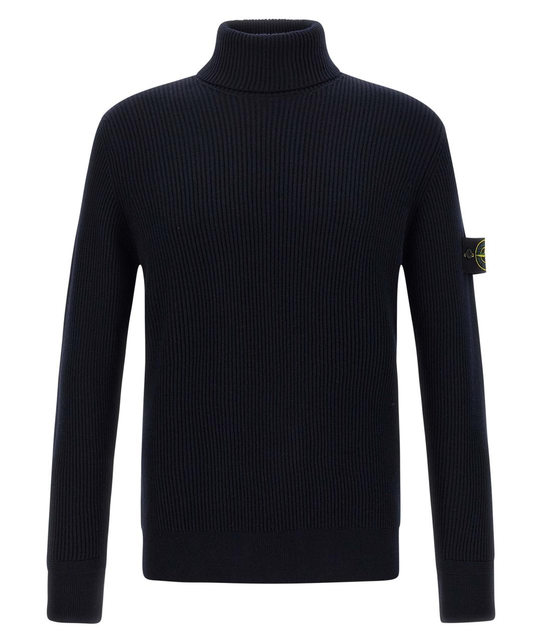 STONE ISLAND Синий шерстяной джемпер / свитер, фото 1