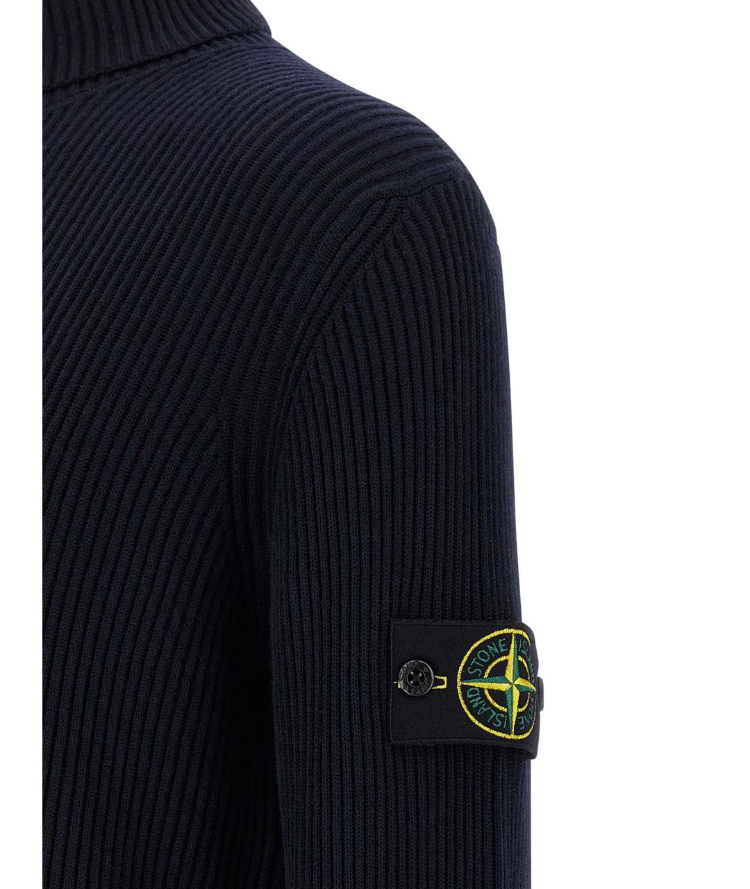 STONE ISLAND Синий шерстяной джемпер / свитер, фото 4