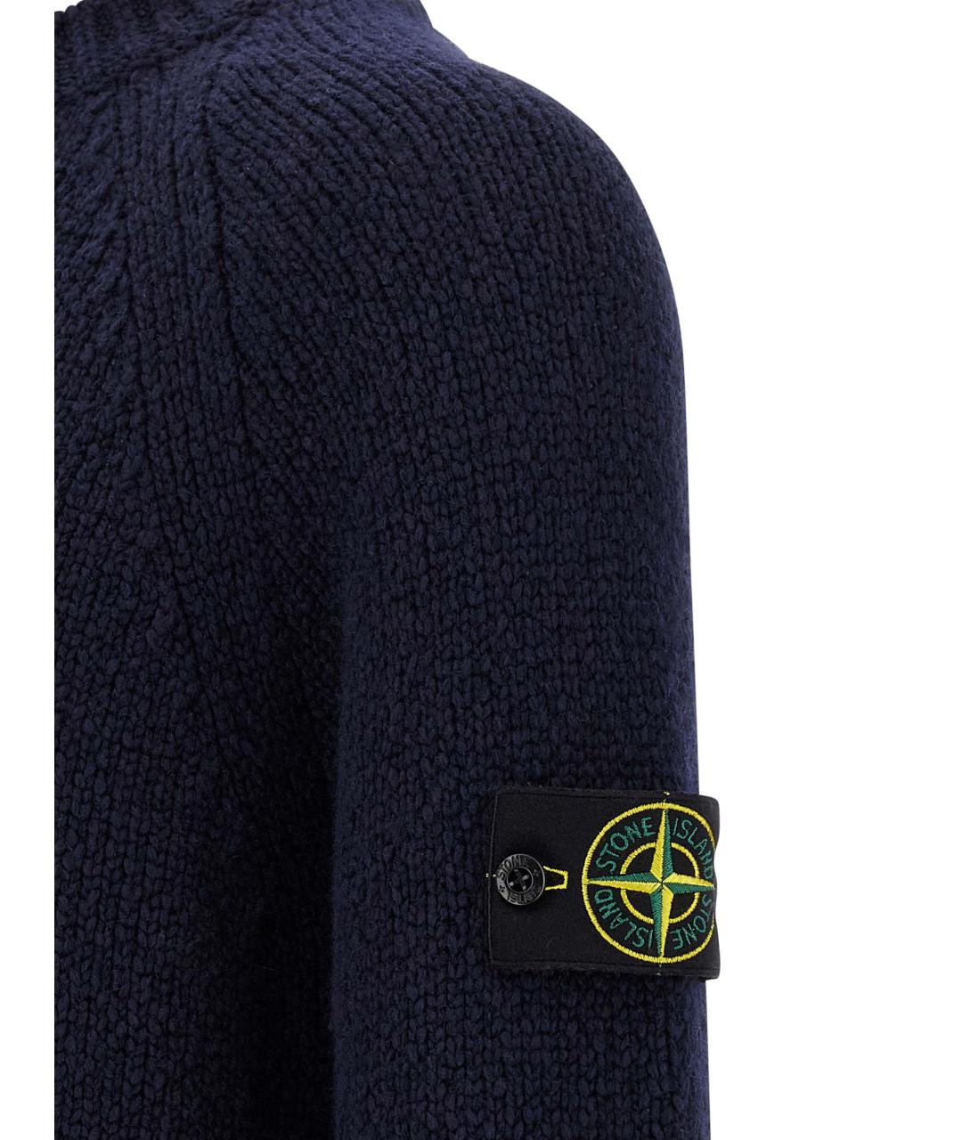 STONE ISLAND Синий шерстяной джемпер / свитер, фото 4