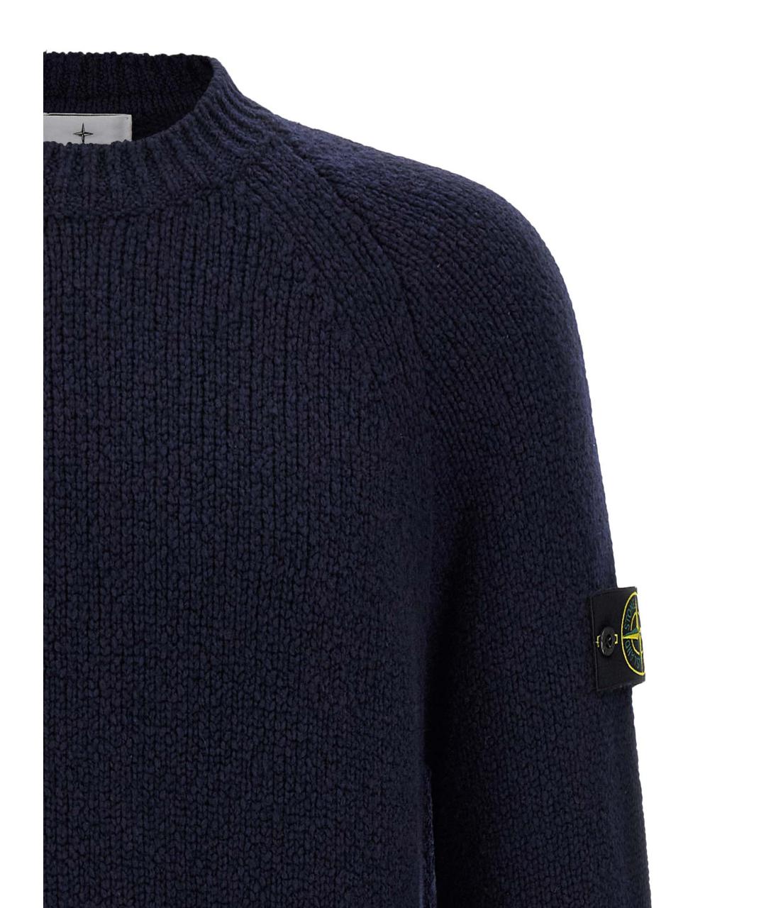 STONE ISLAND Синий шерстяной джемпер / свитер, фото 3