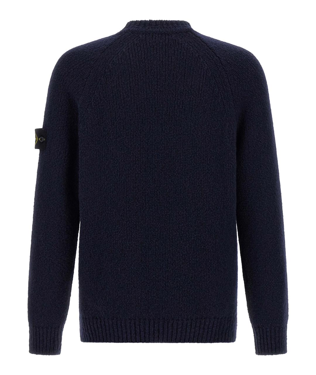 STONE ISLAND Синий шерстяной джемпер / свитер, фото 2