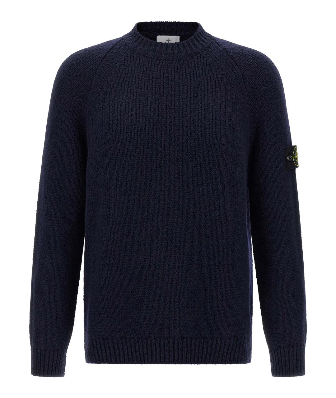 STONE ISLAND Синий шерстяной джемпер / свитер, фото 1