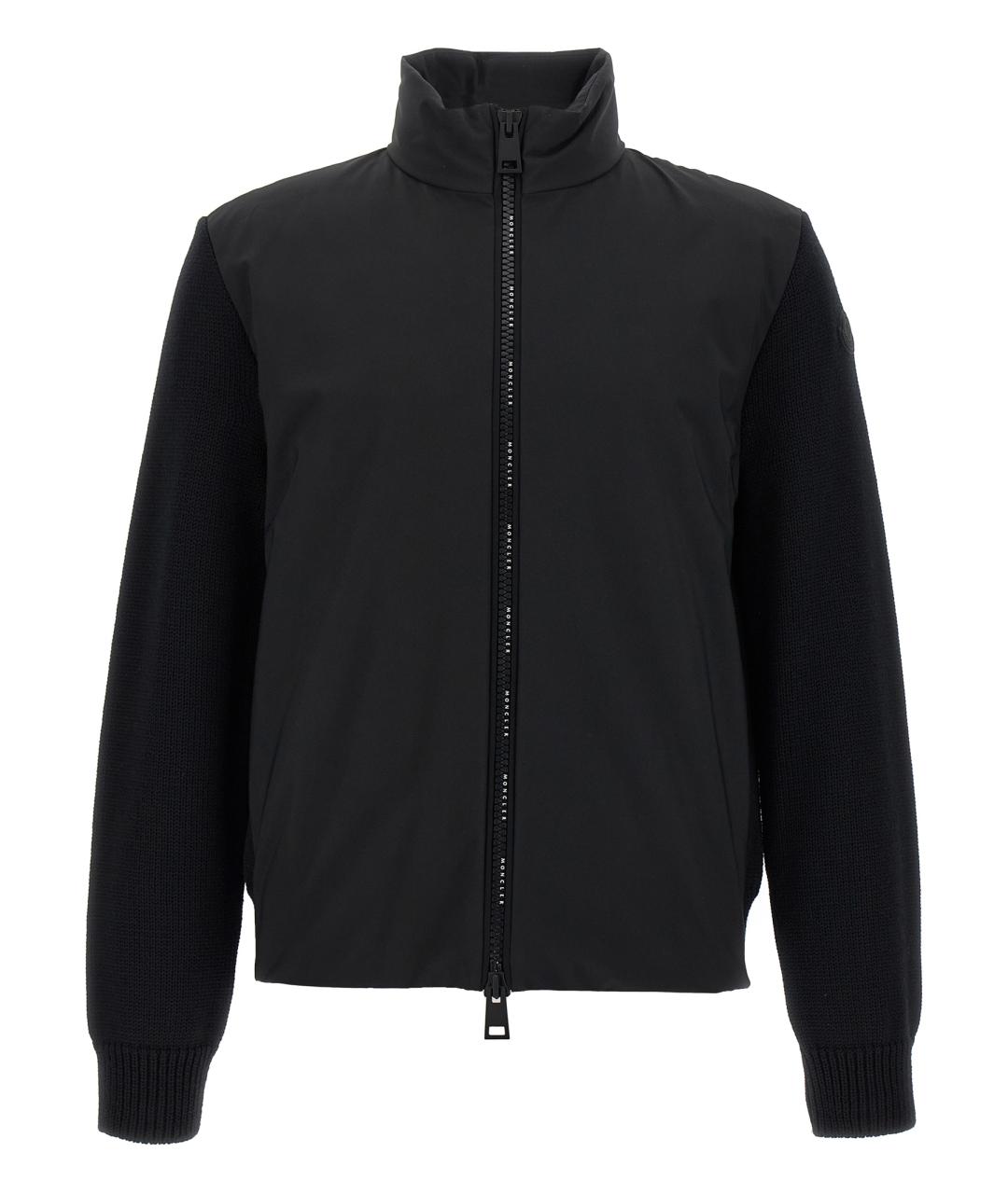 MONCLER Черный шерстяной джемпер / свитер, фото 1