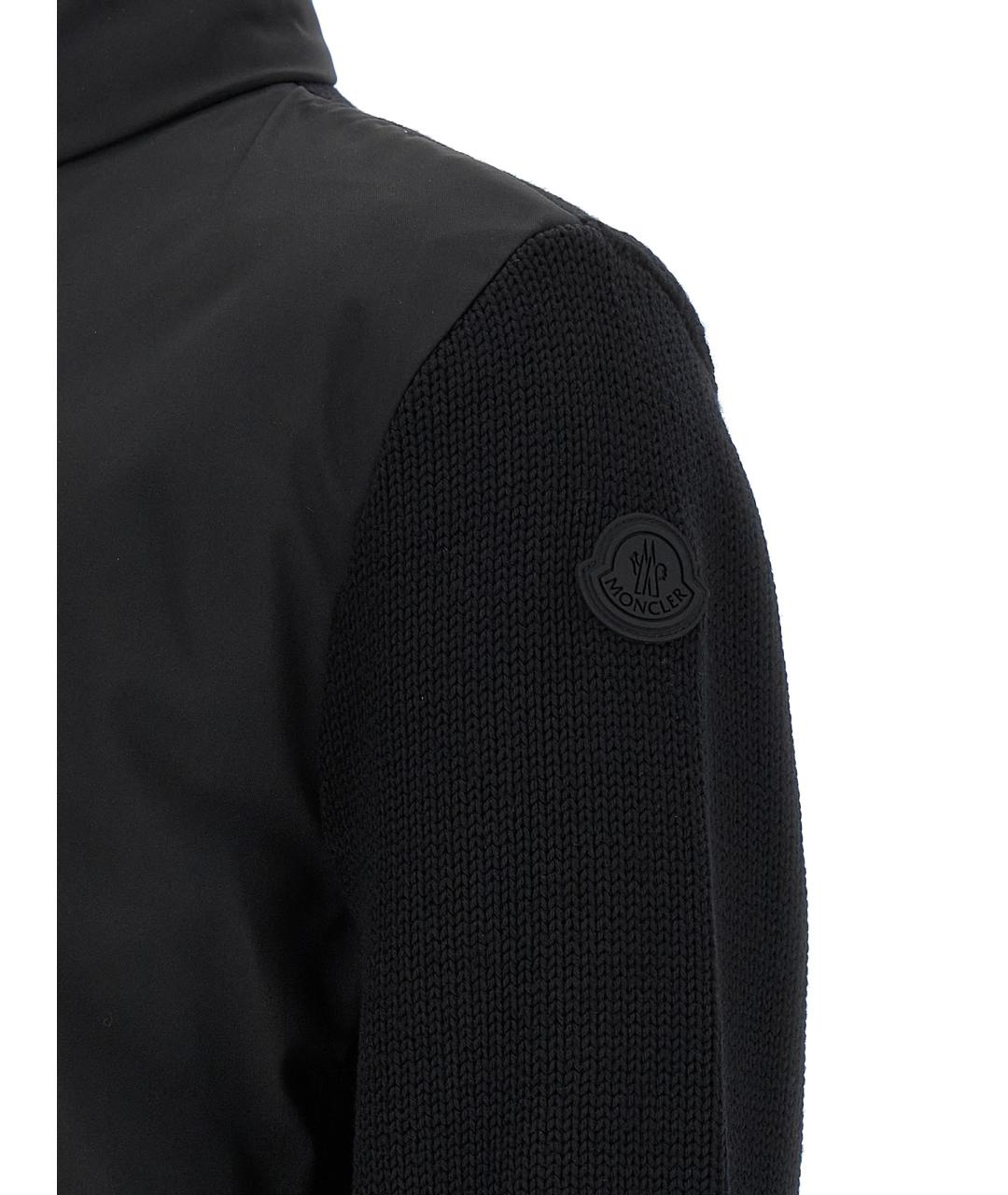 MONCLER Черный шерстяной джемпер / свитер, фото 4
