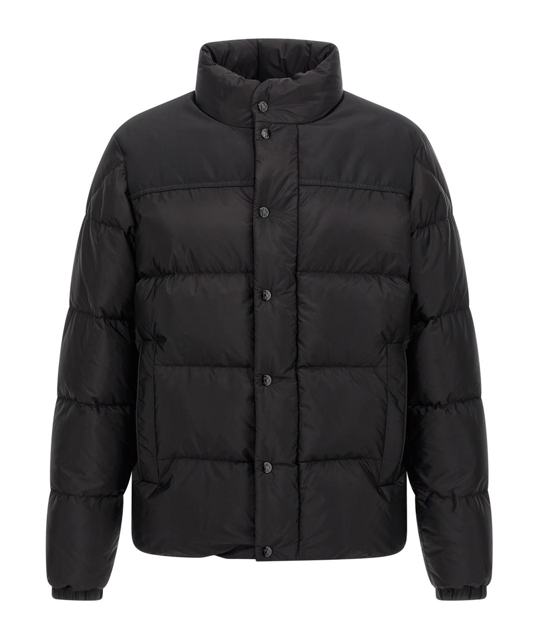 MONCLER Черный полиэстеровый пуховик, фото 1