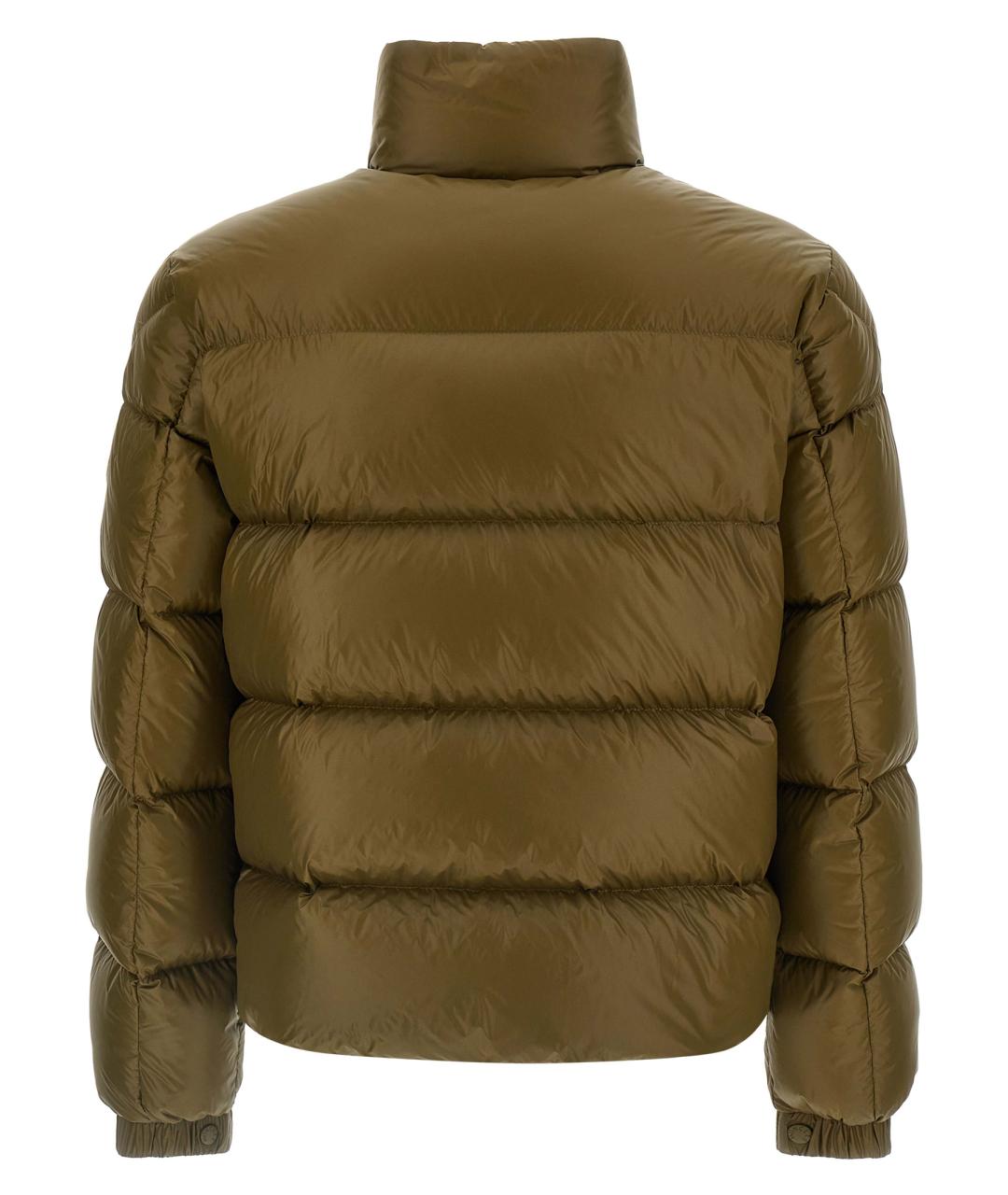 MONCLER Зеленый полиамидовый пуховик, фото 2