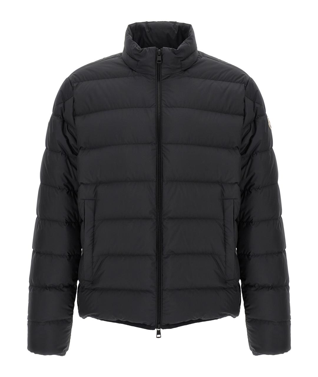 MONCLER Черный полиэстеровый пуховик, фото 2