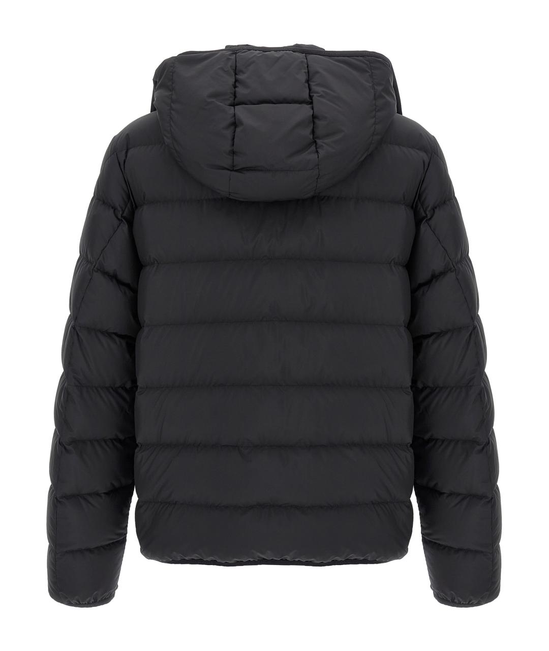 MONCLER Черный полиэстеровый пуховик, фото 3
