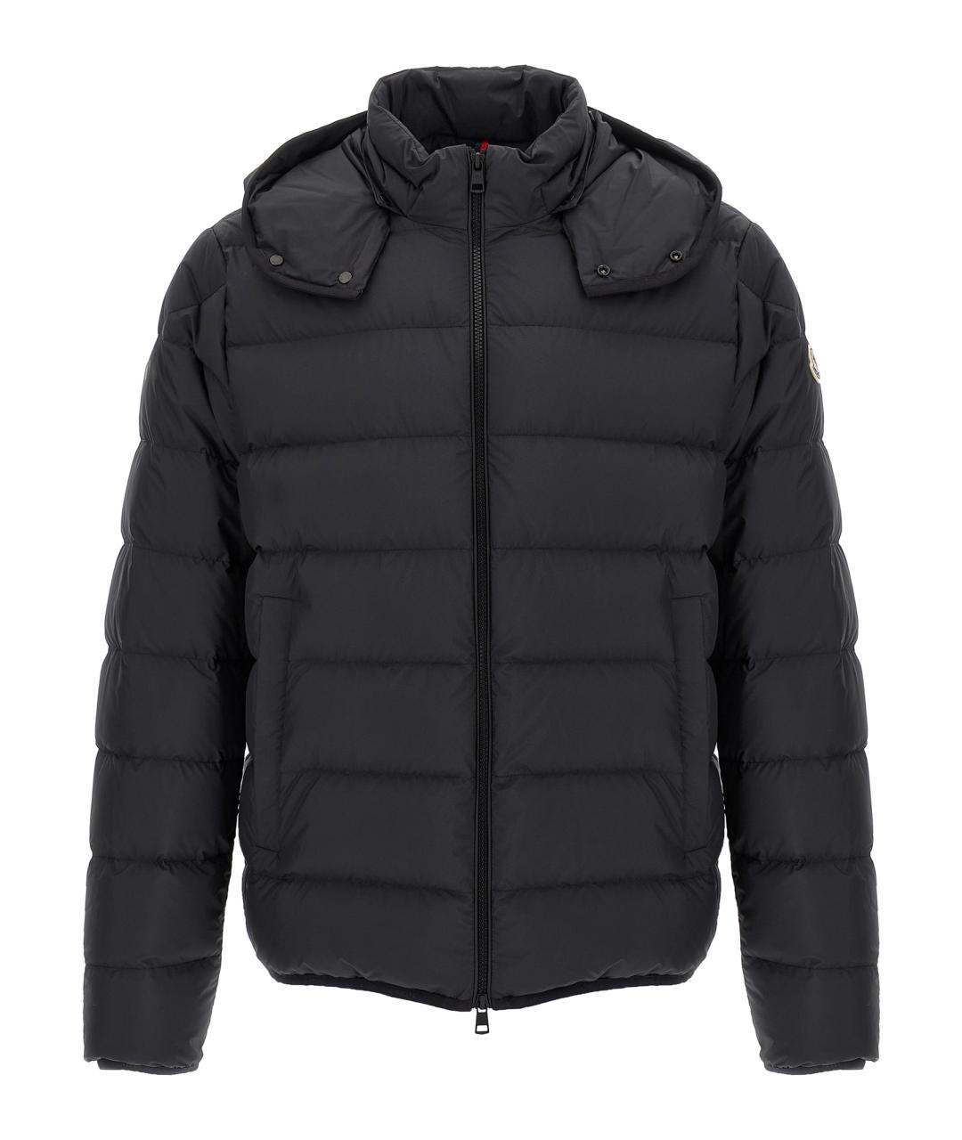 MONCLER Черный полиэстеровый пуховик, фото 1
