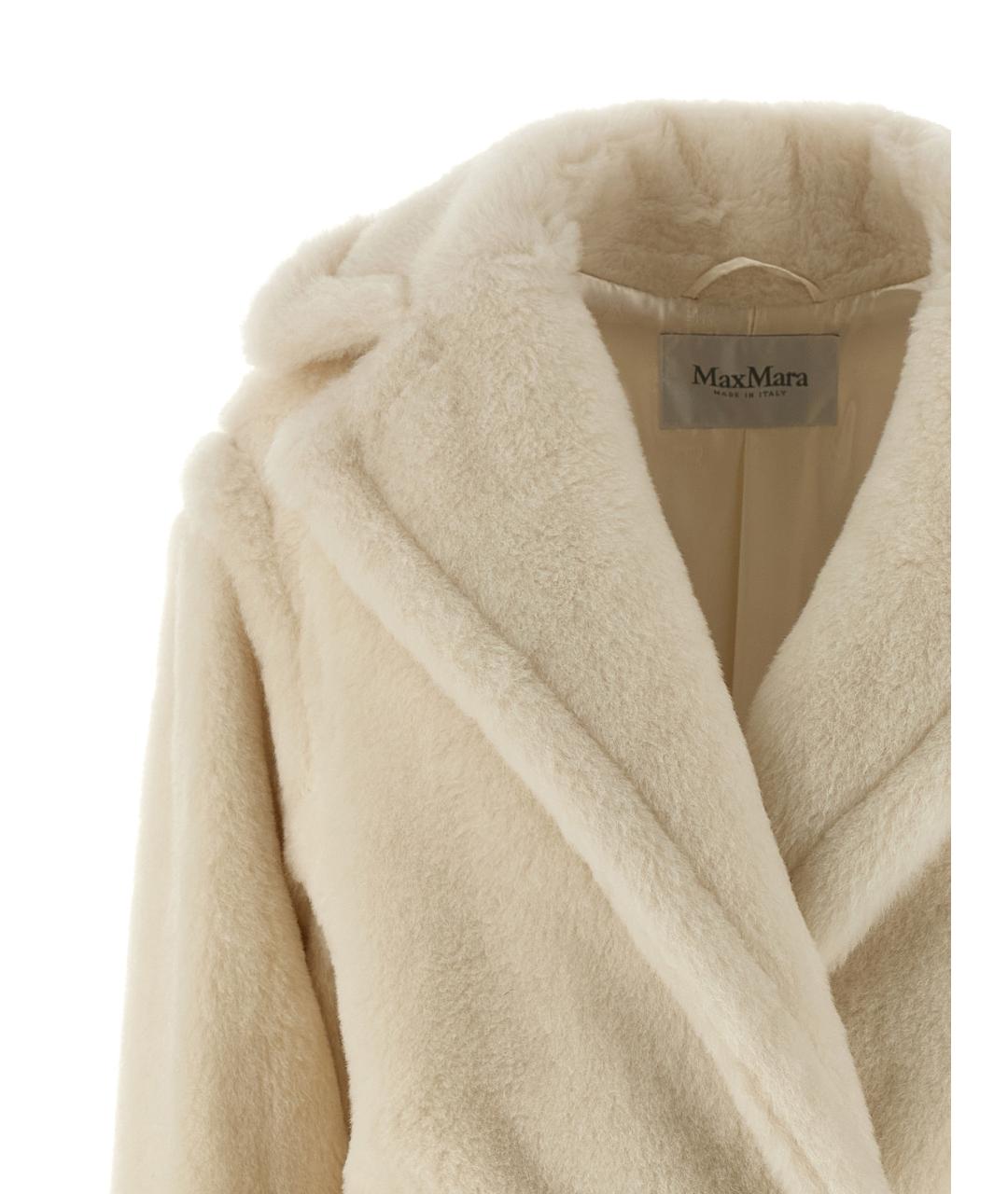 MAX MARA Бежевая шерстяная шуба, фото 3
