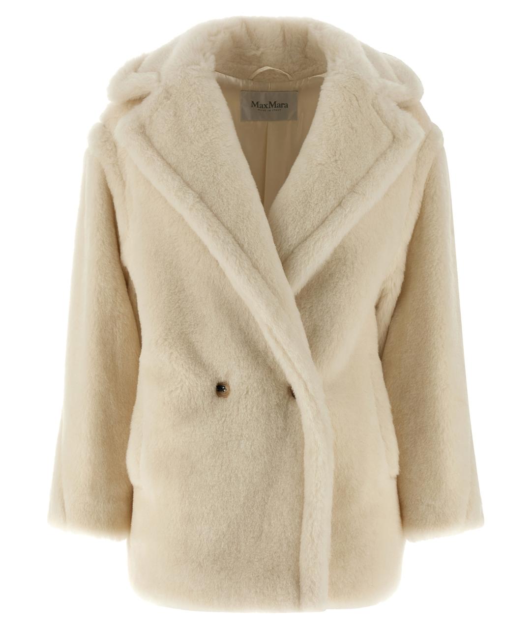 MAX MARA Бежевая шерстяная шуба, фото 1