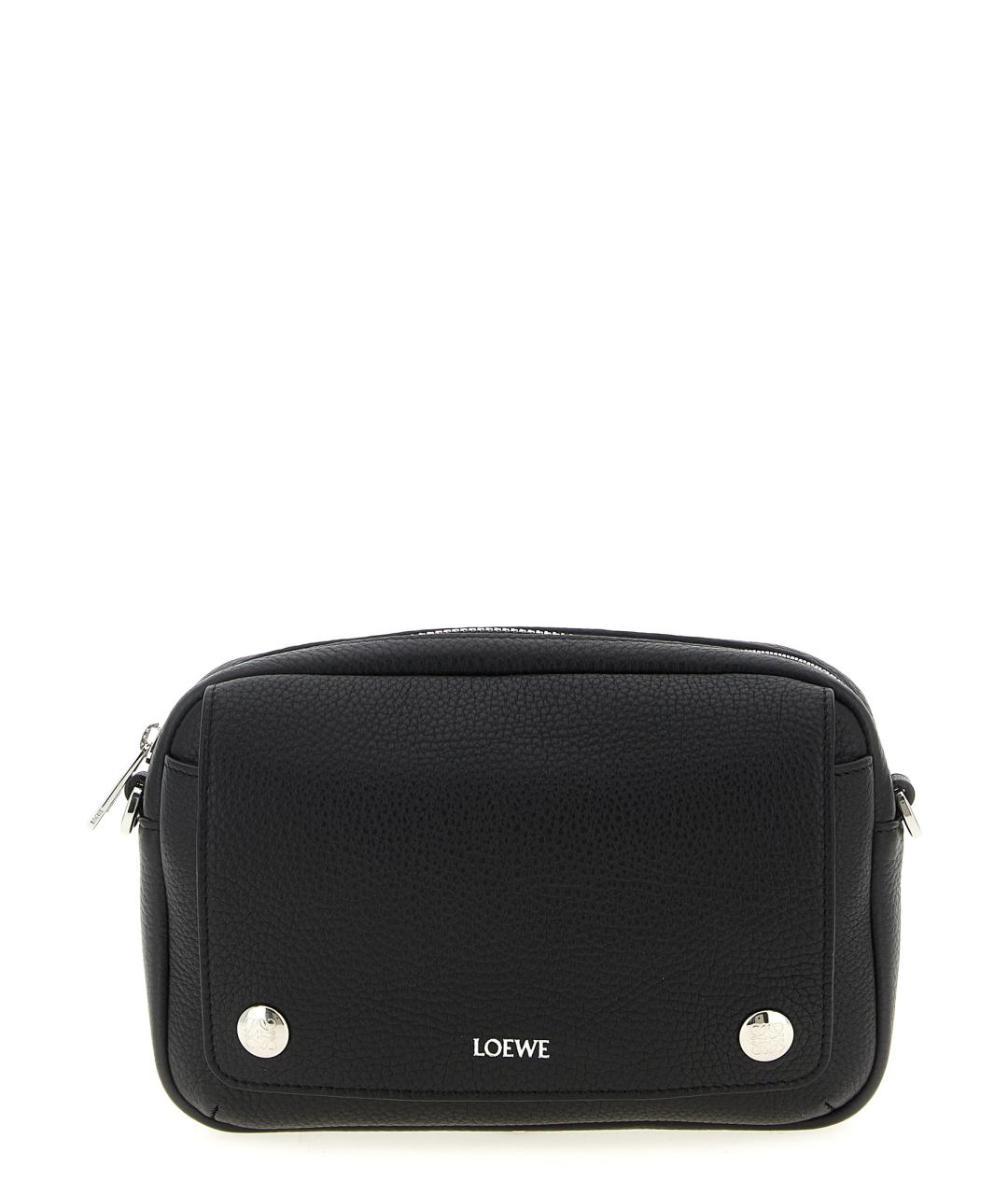 LOEWE Черная кожаная сумка через плечо, фото 1