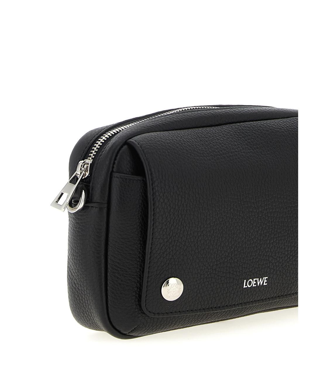 LOEWE Черная кожаная сумка через плечо, фото 3