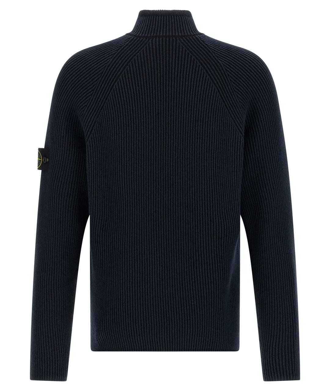 STONE ISLAND Синий шерстяной джемпер / свитер, фото 2