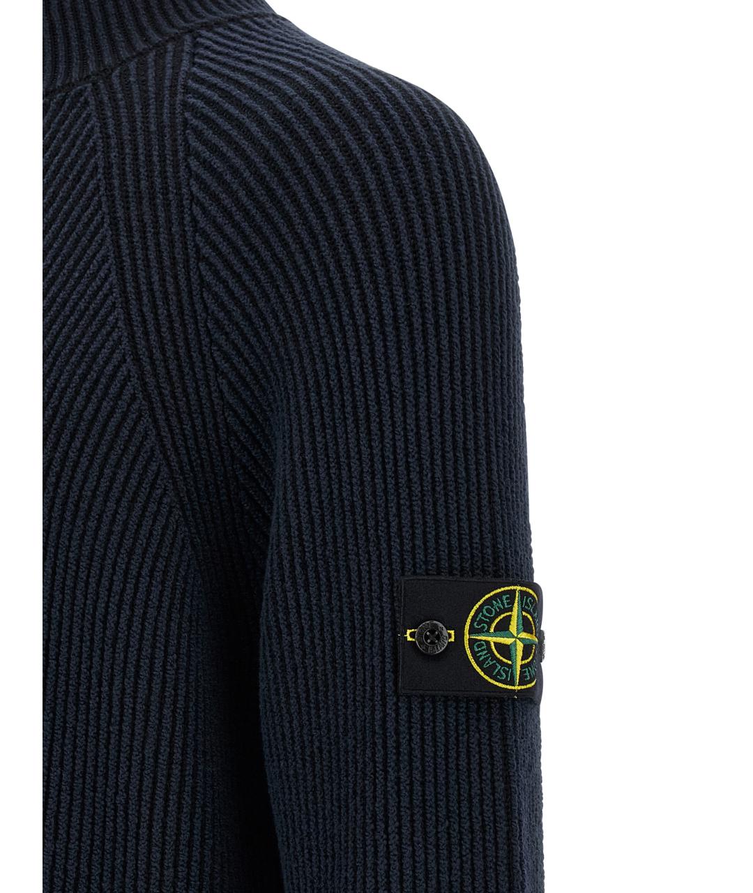 STONE ISLAND Синий шерстяной джемпер / свитер, фото 4